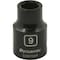Dynamic 3/8" Drive Standard Socket, Black Phosphate, Tools 3/8" Drive 6 Point Metric, 9mm Standard Length D007009 - alternate 1